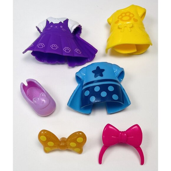 Lot 6 DISNEY Junior Minnie Mouse Glitter & Glam Pet Fashion REPLACEMENT CLOTHES - Picture 1 of 2